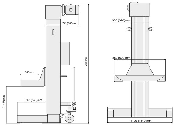 KraftWell KRW4M5.5 Колонны подкатные г/п 4х5,5 т. электромеханические - фото 2 - id-p163948154