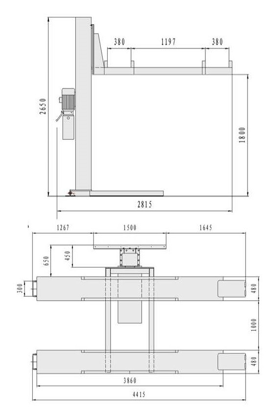 KraftWell KRWF2.5L Парковка одностоечная, г/п 2000 кг. - фото 2 - id-p163948163