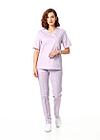 Медицинская женская блуза "хирург"стрейч (цвет лиловый), фото 2