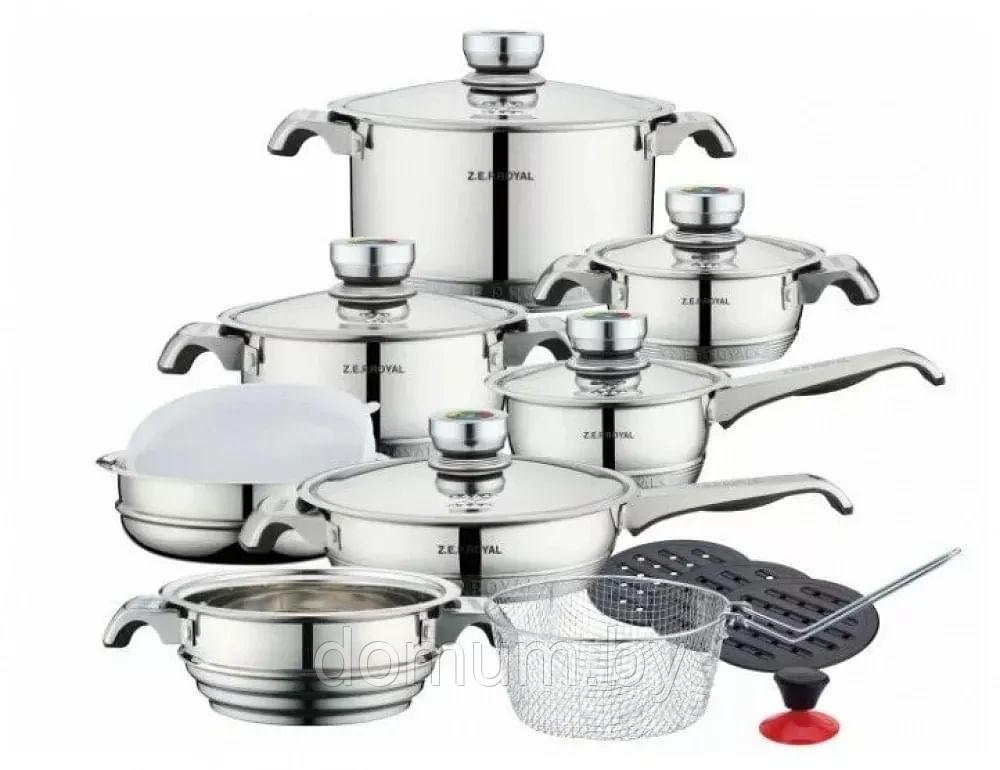 Набор кастрюль / посуды 19 предметов Z.E.P. Royal ZP-533 - фото 1 - id-p203594060