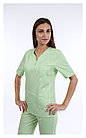 Медицинская женская блуза (без отделки, цвет салатовый), фото 2