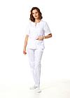 Медицинская женская блуза хирургичка (цвет белый), фото 2