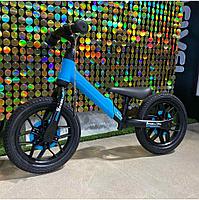 Беговел светящийся Qplay Spark Balance Bike голубой, фото 2