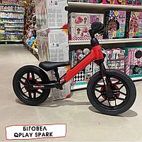 Беговел светящийся Qplay Spark Balance Bike красный, фото 2