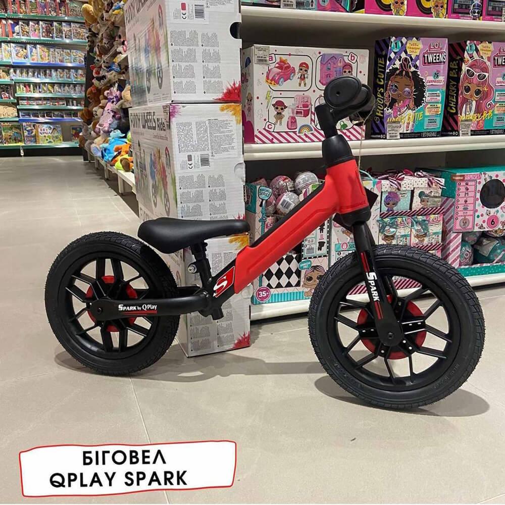 Беговел светящийся Qplay Spark Balance Bike красный - фото 2 - id-p173417218