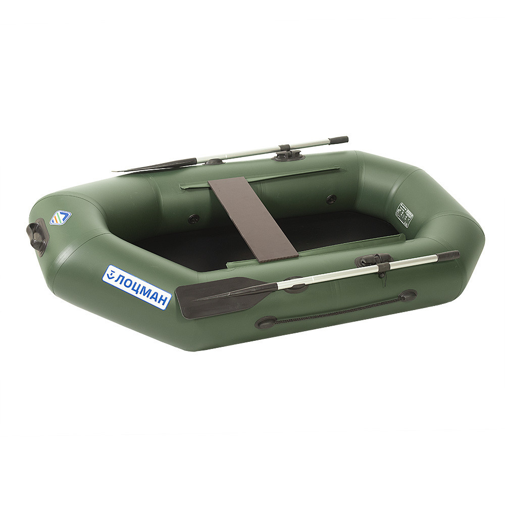 Лодка гребная Лоцман Стандарт 220 РС зелёная