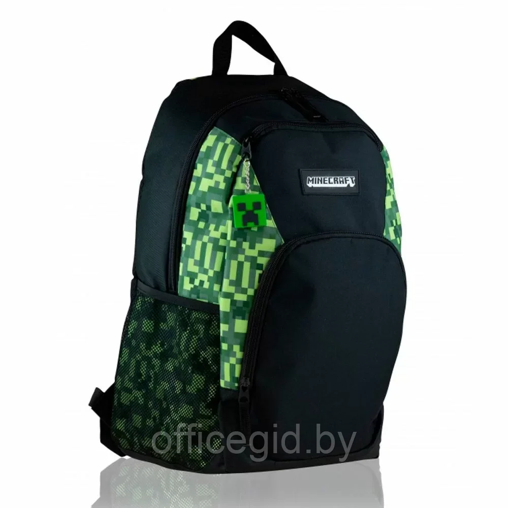 Рюкзак молодежный "Minecraft", черный, зеленый - фото 1 - id-p203608803