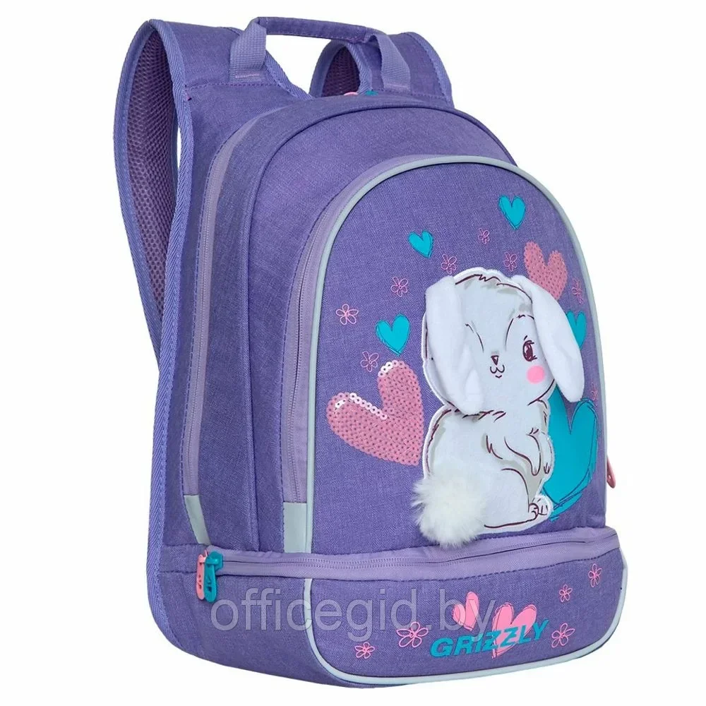 Рюкзак школьный "Сute bunny", фиолетовый - фото 2 - id-p203608814