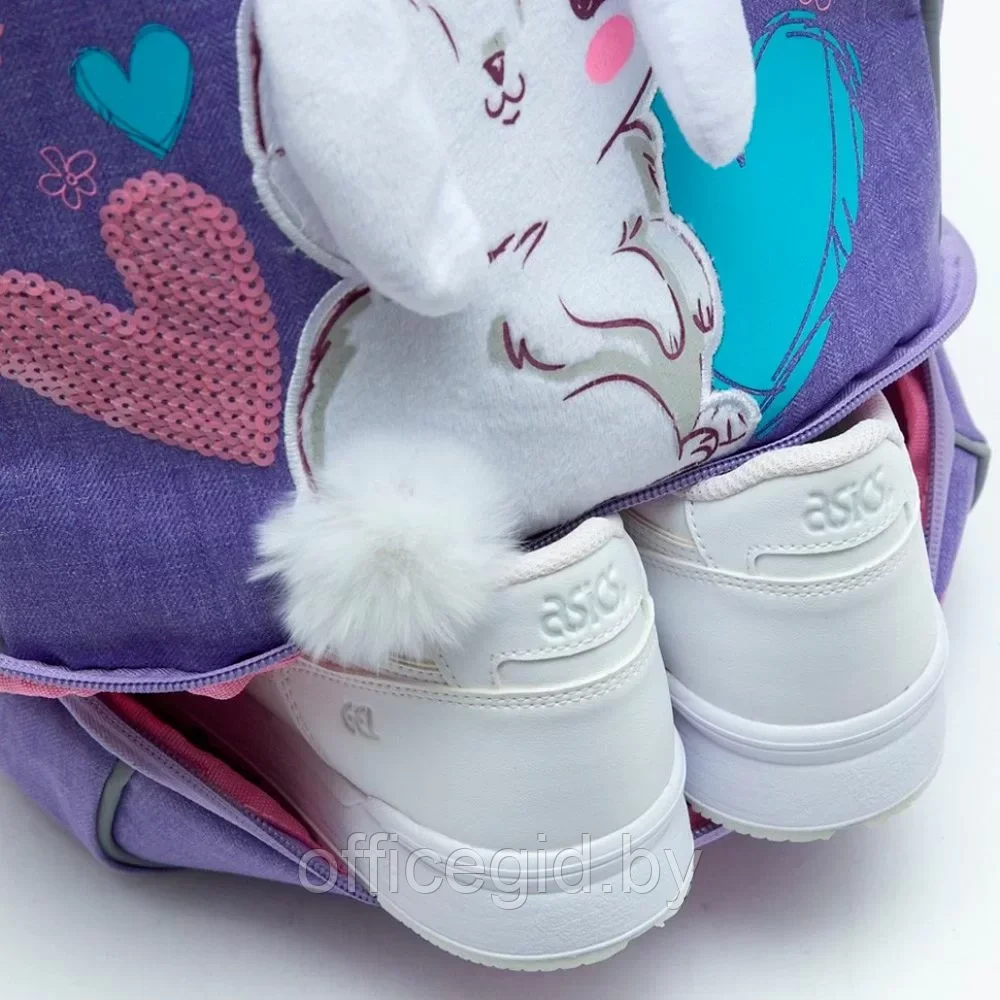 Рюкзак школьный "Сute bunny", фиолетовый - фото 6 - id-p203608814