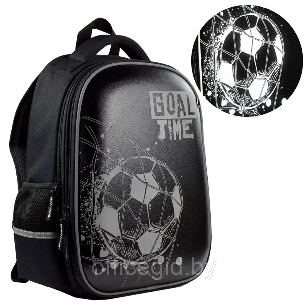 Рюкзак школьный "Футбол", черный - фото 1 - id-p203608826
