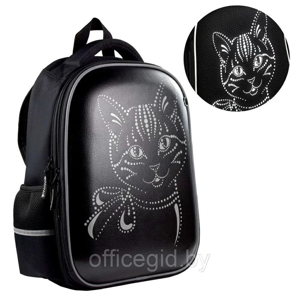 Рюкзак школьный "Кот", черный - фото 1 - id-p203608829