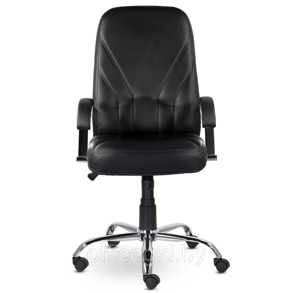 Кресло для руководителя "UTFC Комо В", хром, кожзам Z-11, черный - фото 2 - id-p203609010