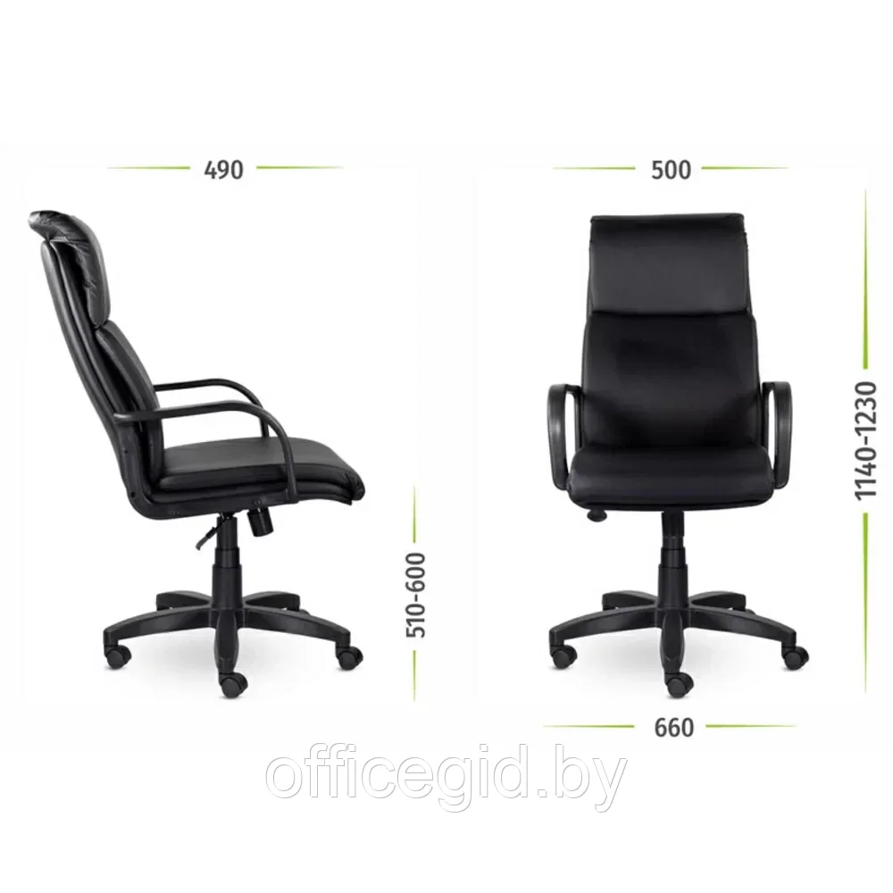 Кресло для руководителя Надир В пластик "Z11", пластик, кожзам, черный - фото 6 - id-p203609012