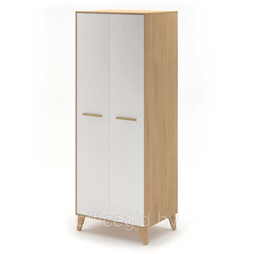 Шкаф для верхней одежды "СФ-024501", 802x600x2132 мм, белый, дуб сантана - фото 1 - id-p203609119