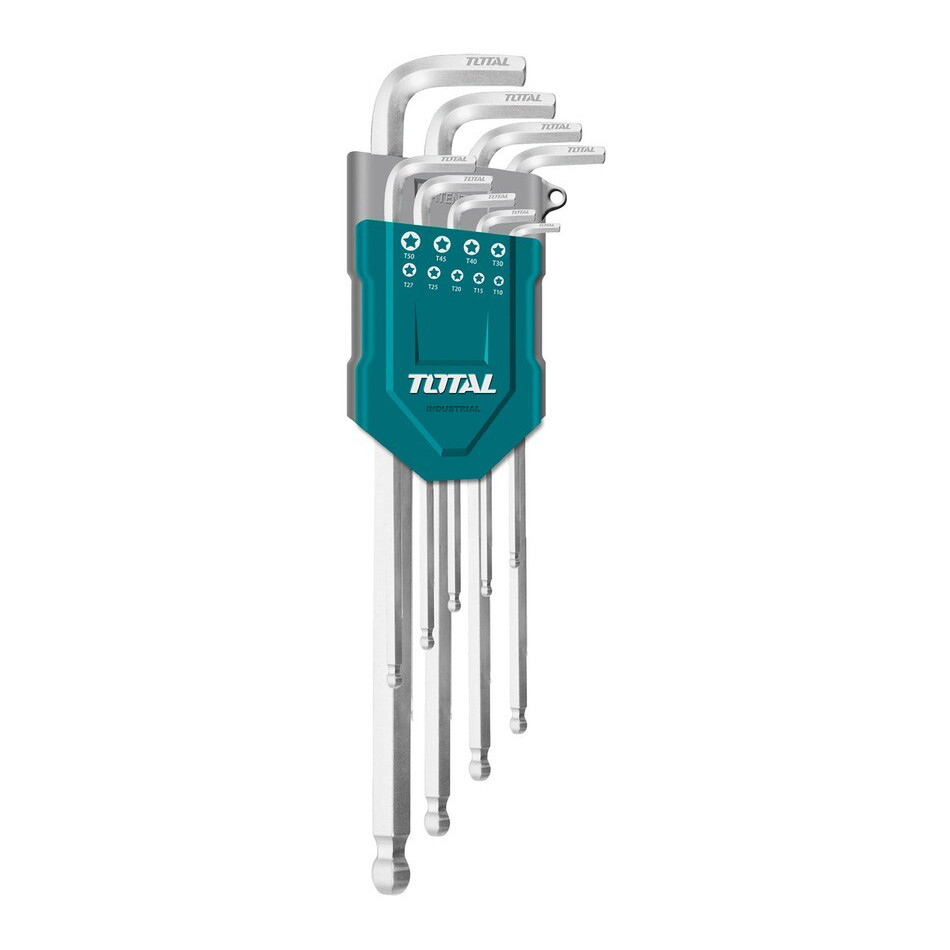 Набор ключей Torx T10-T50 длинных TOTAL THT106391 (9 шт) - фото 1 - id-p200120187