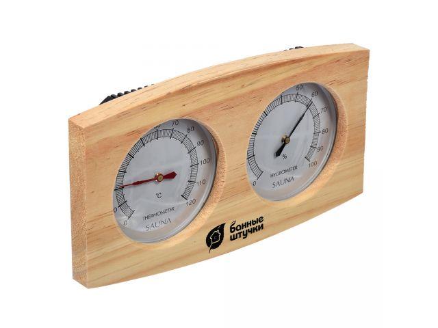 Термометр с гигрометром Банная станция 24,5х13,5х3 см для бани и сауны, "Банные штучки" (БАННЫЕ ШТУЧКИ) - фото 1 - id-p203610587