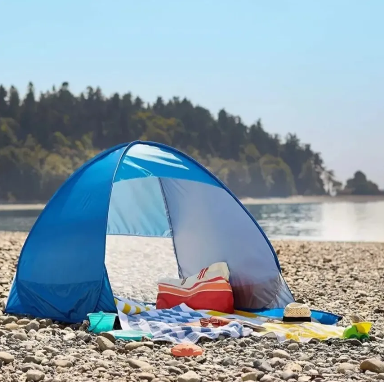 Палатка трехместная автоматическая XL 200 х 165 х 130 см. / тент самораскладывающийся для пляжа, для отдыха - фото 2 - id-p203618957