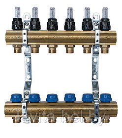 Коллектор Neptun IWS с расходомерами 1"х 3/4" 5 вых в сборе 