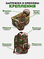 Тактическая водонепроницаемая отрывная аптечка первой помощи с комплектом медикаментов (15 предметов), фото 2