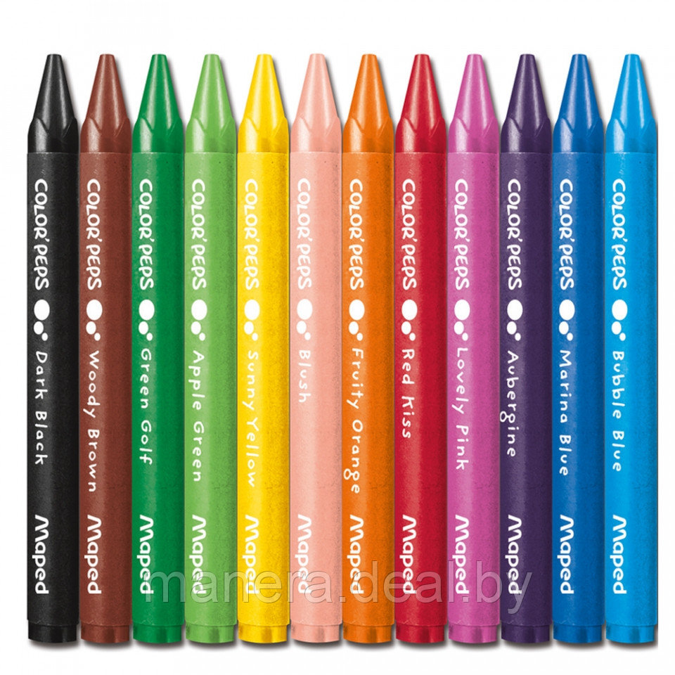 Мелки восковые "Wax Crayons" 12 шт. - фото 2 - id-p91380168