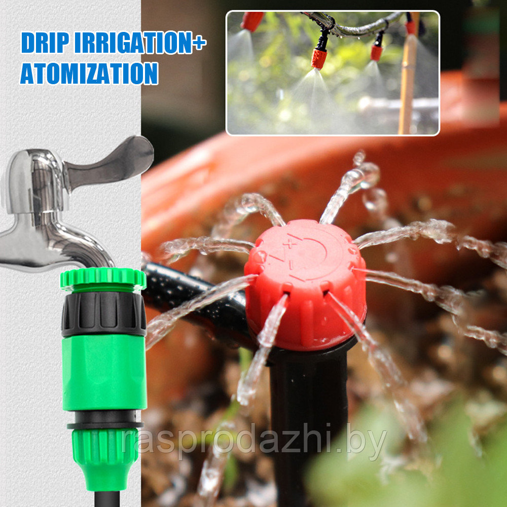 Набор капельного полива для сада и огорода Garden drip nozzle combination set 15 метров - фото 4 - id-p203639935