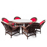 Комплект садовой мебели CHELSEA с круглым столом, коричневый, фото 2