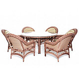 Комплект садовой мебели CHELSEA с круглым столом, коричневый, фото 3
