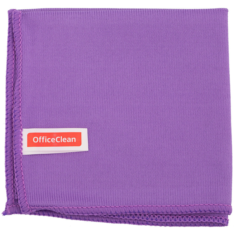 Салфетка для стекол и зеркал OfficeClean, плотная микрофибра, 30*30см, фиолетовая 275762 - фото 2 - id-p203640361