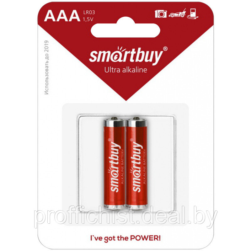 Батарейка SmartBuy AAA (LR03) алкалиновая, BC2 ЦЕНА БЕЗ НДС - фото 1 - id-p203657096