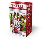 Набор кухонных ножей на подставке  KELLI KL 2084, фото 2