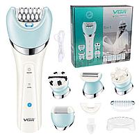 Профессиональный женский эпилятор VGR V-703 VOYAGER PROFESSIONAL LADY CARE SET / водонепроницаемый триммер 5 в