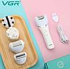 Профессиональный женский эпилятор VGR V-703 VOYAGER PROFESSIONAL LADY CARE SET / водонепроницаемый триммер 5 в, фото 4