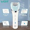 Профессиональный женский эпилятор VGR V-703 VOYAGER PROFESSIONAL LADY CARE SET / водонепроницаемый триммер 5 в, фото 6