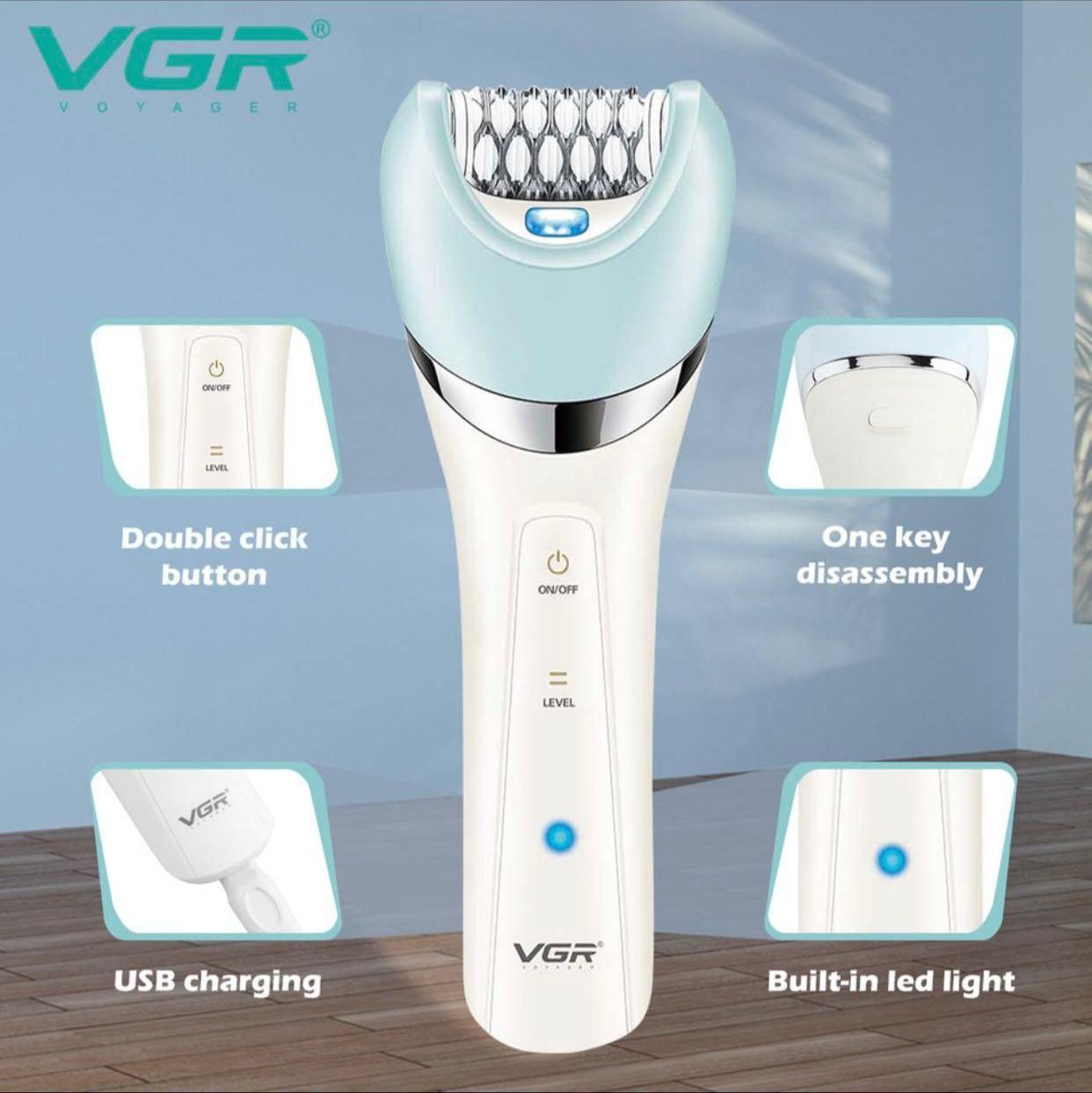 Профессиональный женский эпилятор VGR V-703 VOYAGER PROFESSIONAL LADY CARE SET / водонепроницаемый триммер 5 в - фото 6 - id-p203670094