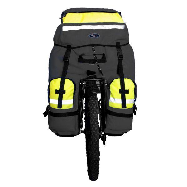 Велосумка на багажник Турлан Вояж-80 л черный/желтый - фото 2 - id-p165110739