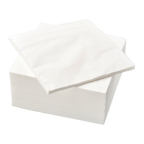 IKEA/  ФАНТАСТИСК салфетка бумажная, 40x40 см, белый 100шт