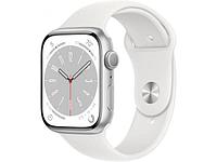 APPLE Watch Series 8 GPS 45mm Silver Aluminum Case with White Sport Band - M/L MP6Q3 / MP6T3