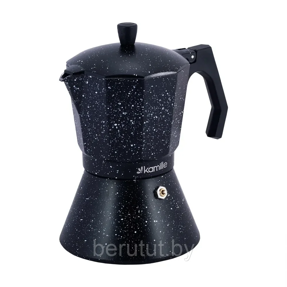 Гейзерная кофеварка алюминиевая 450 мл для всех типов плит Kamille - фото 2 - id-p203673585