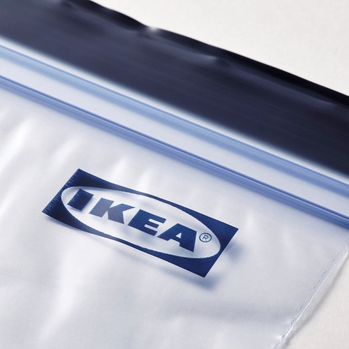 IKEA/ ИСТАД пакет закрывающийся, 1 л, с рисунком/синий 25 шт - фото 4 - id-p203673908