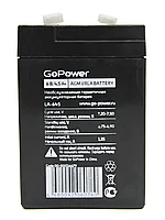 Аккумулятор свинцово-кислотный GoPower LA-645 6V 4.5Ah