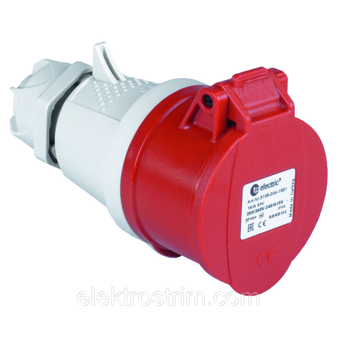 3107-304-1601 5x32A Розетка силовая кабельная переносная (3P+N+PE) IP44 TP ELECTRIC, Турция