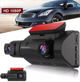 Видеорегистратор Vehicle BlackBOX DVR Dual Lens A68 с тремя камерами для автомобиля (фронт и салон камера - фото 1 - id-p203700269