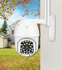 Уличная поворотная Wi-Fi камера наблюдения IPCamera V32-4G FULL HD 1080p (день/ночь, датчик движения, фото 2