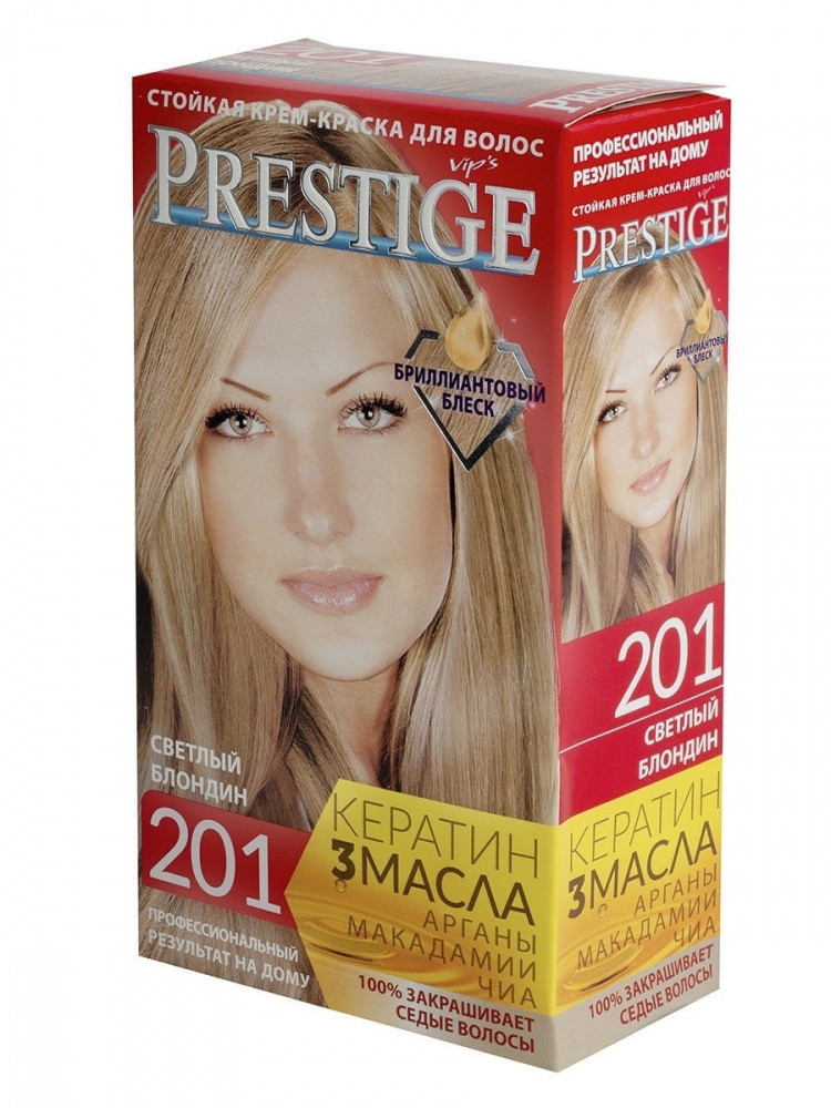 Ст.крем-краска д/волос vip's PRESTIGE 201 - светлый блондин
