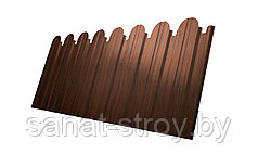 Профнастил С10B фигурный 0,45 Print Elite Choco Wood TwinColor