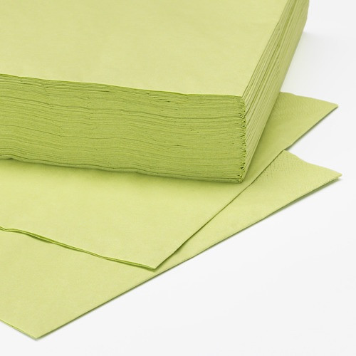 IKEA/ ФАНТАСТИСК салфетка бумажная, 40x40 см, светлый зелено-желтый 50шт - фото 2 - id-p203706255