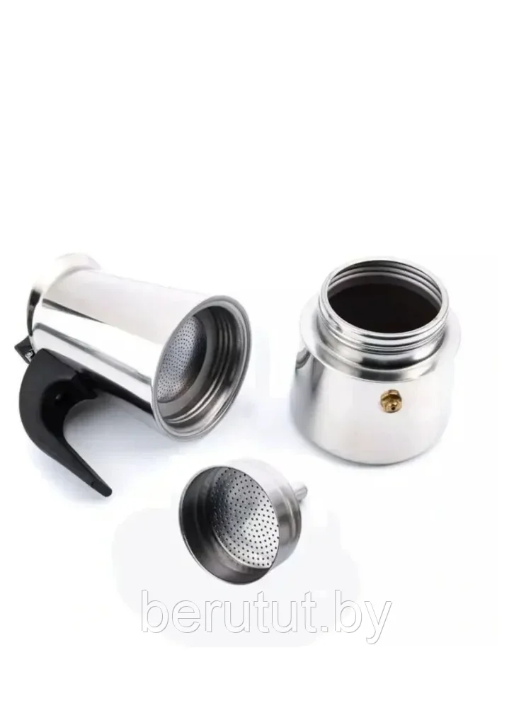 Гейзерная кофеварка нержавеющая сталь 300 мл Zeidan - фото 5 - id-p203706278