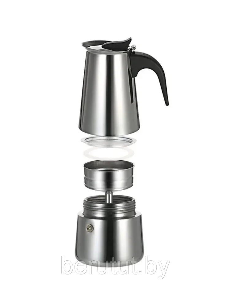 Гейзерная кофеварка нержавеющая сталь 500 мл Zeidan - фото 6 - id-p203706426