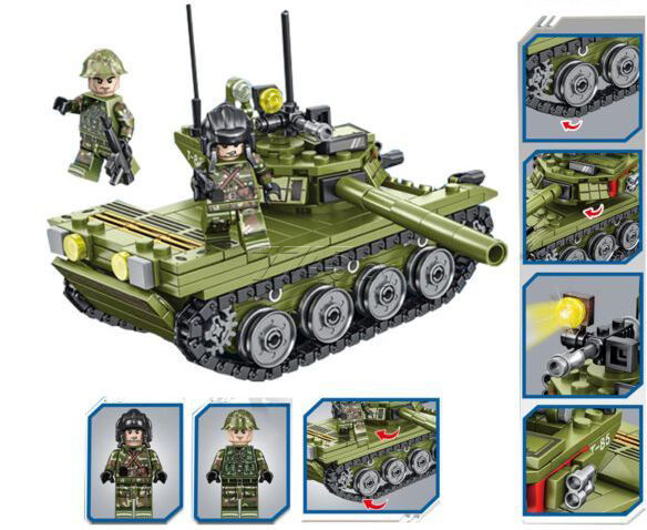 Детский конструктор Sembo Block 105514,Tank Type-85 аналог лего lego 324 детали - фото 4 - id-p203709054