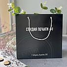 Фирменный бумажный пакет с ручками, 21*22*12 см, фото 3